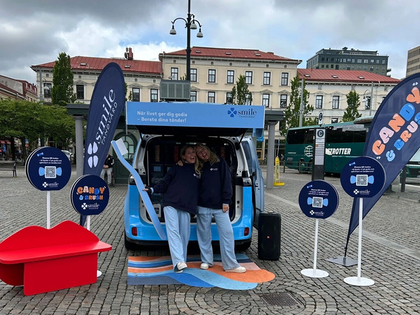 Smile Candy & Brush Truck. Logga till konceptet Smile Candy & Brush Truck – en mobil upplevelse som kombinerade godis med tandborstar och ett tydligt budskap om munhälsa.